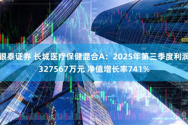 银泰证券 长城医疗保健混合A:2025年第三季度利润327567万元 净值增长率741%