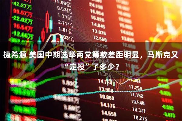 捷希源 美国中期选举两党筹款差距明显，马斯克又“定投”了多少？